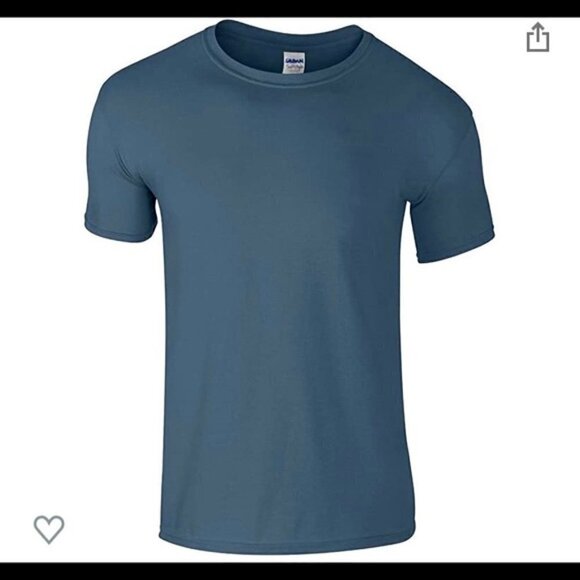 NWT Gildan Indigo Blue Short Sleeve T-shirts - Picture 4 of 4